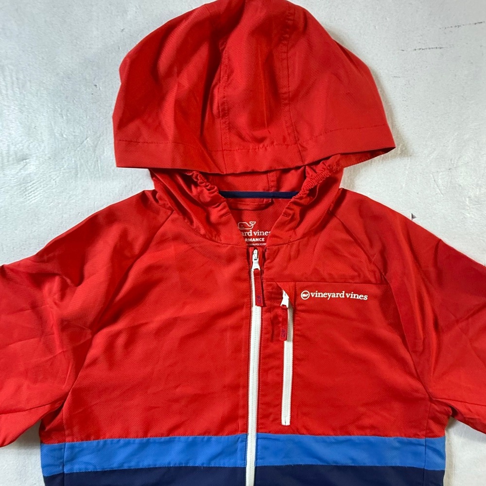 Vineyard Vines Performance Jacket Hooded‎ Jacket Mens XL Windbreaker Color Block